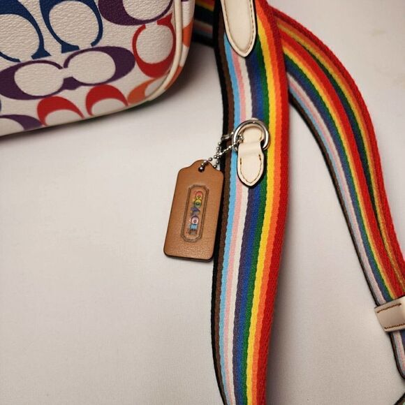 COACH CA175 Jamie Camera Crossbody Bag Rainbow Signature Pride - Picture 8 of 8